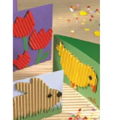 Cartoncino Ondulato Assortito Cm. 50x70, 10 Fogli - Carta e cartoncino