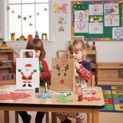 Shoppers Carta Bianca cm. 31x42x11 Pezzi 15 - Applicazioni e decori