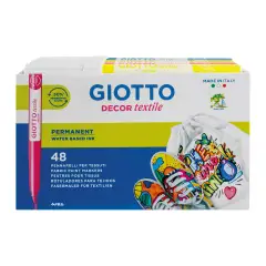 Pennarelli Decor Textile Giotto – Set da 48 Colori - Colori per tessuto