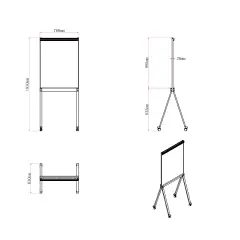 Gi-Office - Lavagna Magnetica a Fogli Mobill Per Conferenze - Lavagnette e carrelli