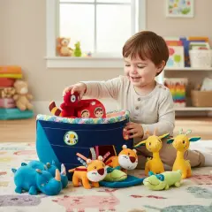 L’Arca di Noè di Lilliputiens – Giocattolo di Stoffa Interattivo 18+ Mesi - Primi giochi