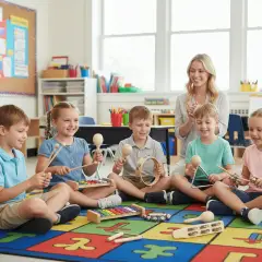 Set Musicale 10 Strumenti con Borsa - Ensemble Ritmico per Bambini - Educazione musicale