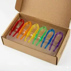 Pinzette per Motricità Fine – Set da 6 Colorate - Classificazione e matematica