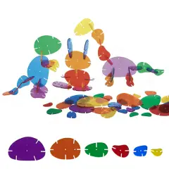 Costruzioni Animali Traslucenti Basic - 72 Pezzi - Costruzioni in plastica