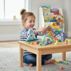 Elefante Impilabile in Legno – 7 Pezzi Colorati - Grandezze, forme e colori