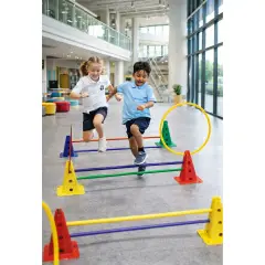 Coni Psicomotricità a 8 fori Altezza 30 cm. Set 4 Colori - Percorsi psicomotori