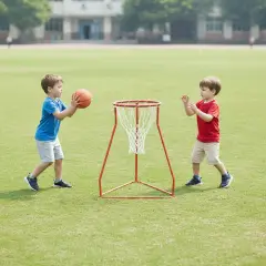 Floor Standing Mini Basketball Basket with Netting - Sports Equipment