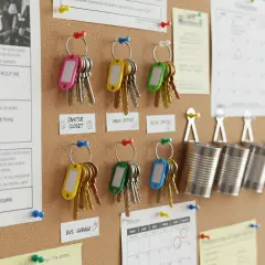 Targhette Portachiavi Colorate Scrivibili – Set 12 Pezzi con Anello - Accessori ufficio