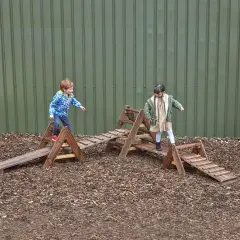 Cavalletti in Legno ad Altezza Differenziata per Percorsi Psicomotori - Palestrine