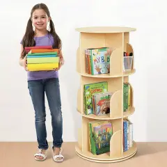 Libreria Girevole Montessori in Legno per Bambini - Librerie e zone lettura
