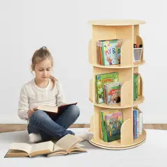 Libreria Girevole Montessori in Legno per Bambini - Librerie e zone lettura