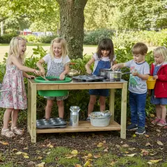 Cucina Gioco in Legno da Esterno per Bambini Con Inserto Vasca E Piano Cottura - Palestrine