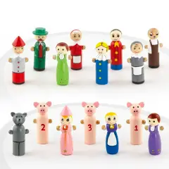 Teatrino Magnetico per Bambini con 15 Personaggi e 4 Fiabe Classiche, Gioco Educativo - costruzioni magnetiche