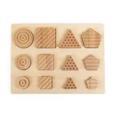 Geo Sensory Shapes – Puzzle Sensoriale in Legno - Incastri e puzzle in legno