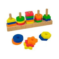 Gioco Manipolativo con Forme e Schede: Geometria, Logica, Classificazione, Motricità Fine - Primi giochi