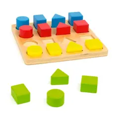 Incastri Geoforme in Legno per Bambini: Geometria, Logica, Classificazione, Motricità Fine - Primi giochi