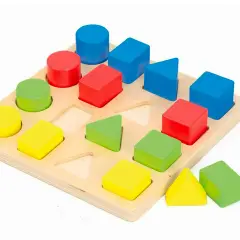 Incastri Geoforme in Legno per Bambini: Geometria, Logica, Classificazione, Motricità Fine - Primi giochi