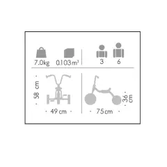Triciclo Endurance a Pedali per Bambini 3–6 anni - Tricicli e primi passi