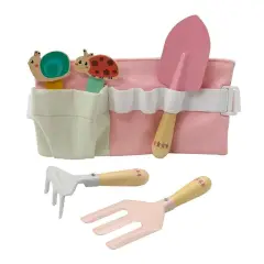 Set 3 Attrezzi da Giardinaggio in Legno e Metallo per Bambini - Cintura Inclusa! - Giardinaggio