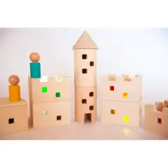 Castello Traslucente in Legno – 19 Pezzi - Costruzioni in legno