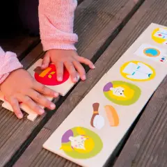 Puzzle Sequenze Temporali, Gioco Educativo in Legno, 30 Tessere - Associazioni e tombole