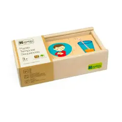 Puzzle Sequenze Temporali, Gioco Educativo in Legno, 30 Tessere - Associazioni e tombole