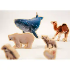 Puzzle Dimensioni degli Animali, Gioco Educativo in legno con Immagini Reali - Incastri e puzzle in legno