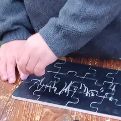 Puzzle Lavagna per Gessetti, Gioco Educativo Diorama - Incastri e puzzle in legno