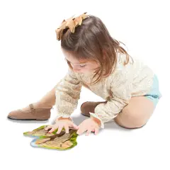 Maxi Puzzle in Cartone Animali 10 Mamme e Cuccioli, Gioco Educativo per bambini 2-5 Anni - Puzzle in cartone