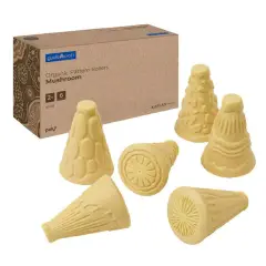 Rulli Conici EcoFriendly con Motivi Natura in Rilievo, Set 6 Rulli - Paste per modellare