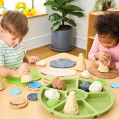 Rulli Conici EcoFriendly con Motivi Natura in Rilievo, Set 6 Rulli - Paste per modellare