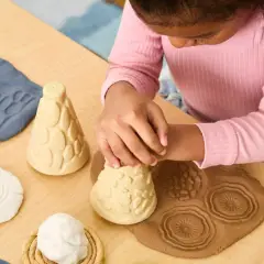 Rulli Conici EcoFriendly con Motivi Natura in Rilievo, Set 6 Rulli - Paste per modellare