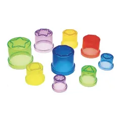 Translucent Stackable Glasses - 9 Pieces - Plastic Constructions