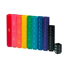 Cubi delle Equivalenze, Set 51 Pezzi con Frazioni, Decimali e Percentuali - Classificazione e matematica
