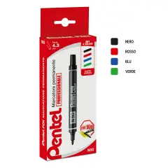 4 Marker Punta Tonda Pentel N50 in 4 colori - Pennarelli