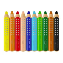 Matite Colorate Grippy Confezione 10 Pezzi + Temperino - Matite Temperini Gomme