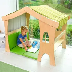 Angolo Gioco Casetta degli Elfi, Gioco in Legno da Interni Per La Scuola Dell'Infanzia - Rifugi e tane
