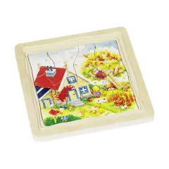 Puzzle Delle Quattro Stagioni Incastri In Legno - Incastri e puzzle in legno