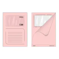 Cartella 3 Lembi Con Finestra Rosa 50 pz - Archiviazione