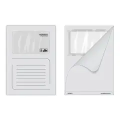 Cartella 3 Lembi Con Finestra Grigio 50 pz - Archiviazione