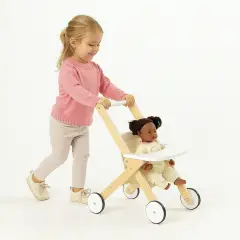 Passeggino Per Bambole In Legno - Primi giochi