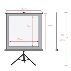 Schermo Treppiedi Tripod 180x180 - Dispositivi audiovisivi