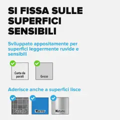 Powerstrips Click Small - Strisce Autoadesive con Sistema di Aggancio e Sgancio 16x2 Pezzi - Nastri adesivi e colle