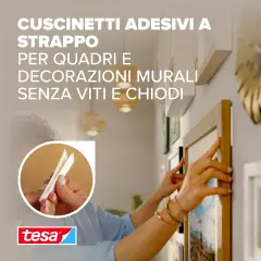 Powerstrips Click Medium - Strisce Autoadesive con Sistema di Aggancio e Sgancio 16x2 Pezzi - Nastri adesivi e colle