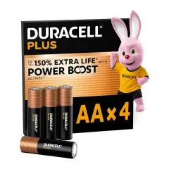 Duracell Plus Powerboost Stilo AA Blister 4 Pezzi - Accessori ufficio