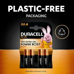 Duracell Plus Powerboost Stilo AA Blister 4 Pezzi - Accessori ufficio