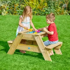 Tavolo Multifunzione Picnic E Sabbiera 2in1 In Legno Fsc - Giochi acqua e sabbia