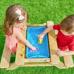 Tavolo Multifunzione Picnic E Sabbiera 2in1 In Legno Fsc - Giochi acqua e sabbia