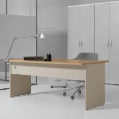 Penisola per Scrivanie con Fianchi cm. 100x60, Finitura Rovere - Conforme CAM - Arredo per l'ufficio