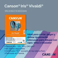 Cartoncino Vivaldi Canson Iris A4 185 g/m² - 25 Fogli Assortimento Terra - Carta e cartoncino